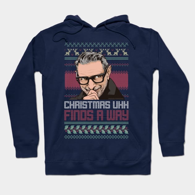 Christmas Finds a Way Hoodie by SBarstow Design
